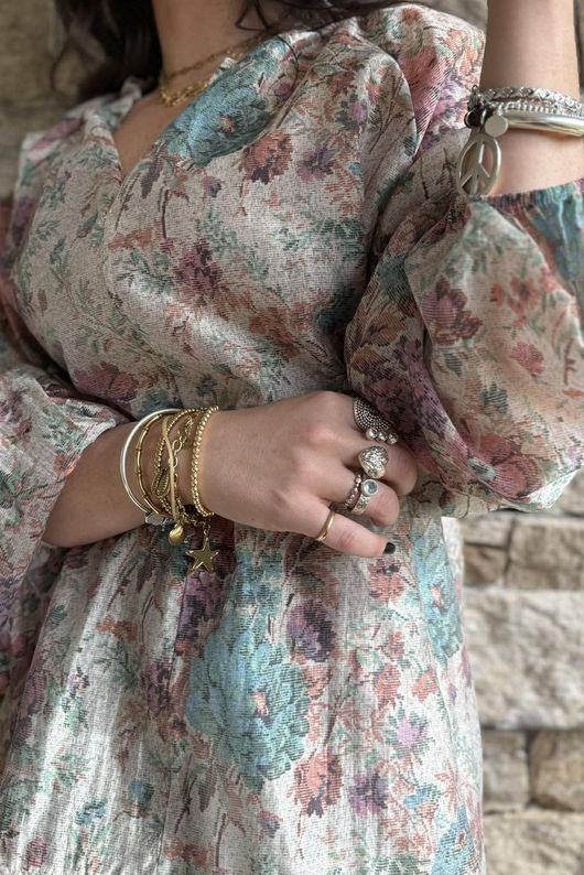 Country Garden Chintz Blouse Blush